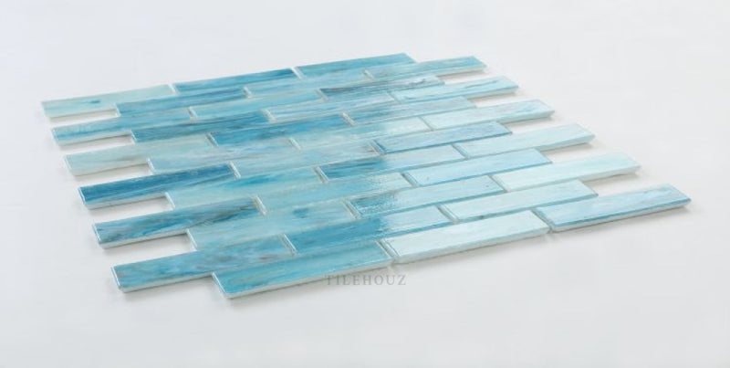 Hot Blue 11.75 X 12.75 Glass Mosaic Tile