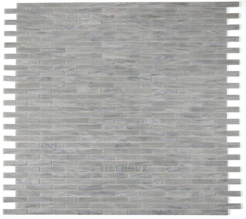 Hot Soft Grey 11.75 X Glass Mosaic Tile