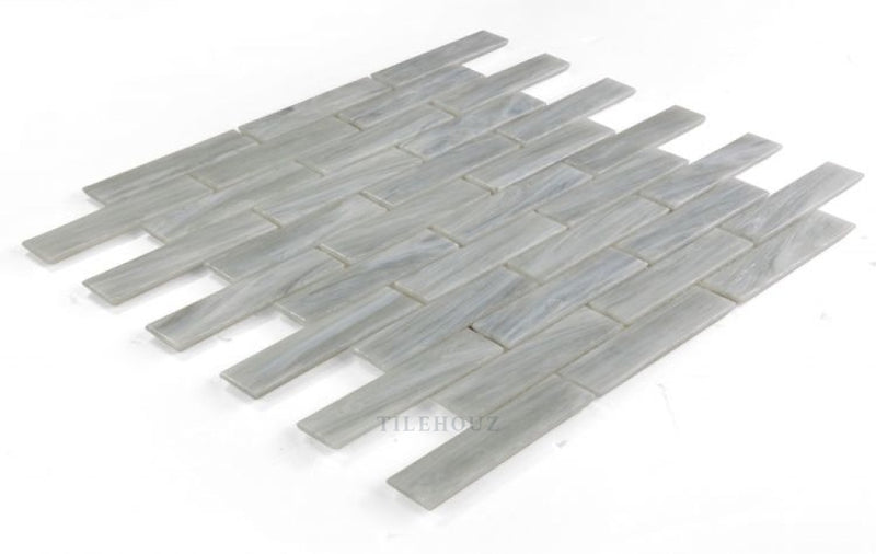 Hot Soft Grey 11.75 X Glass Mosaic Tile