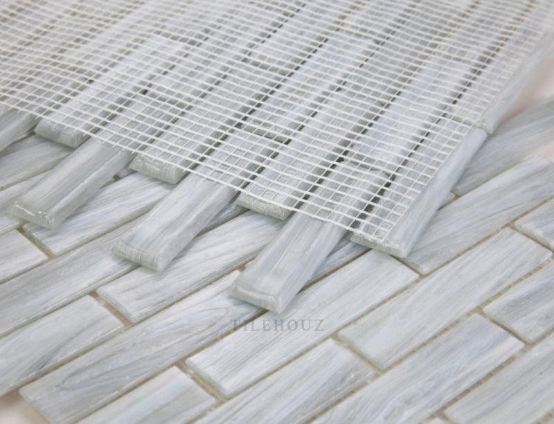 Hot Soft Grey 11.75 X Glass Mosaic Tile