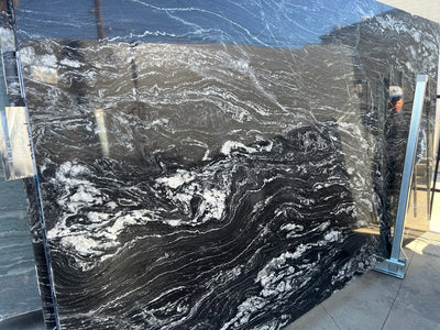 GRANITE BLACK RIVER POLISHED SLAB 3/4 125 x 72