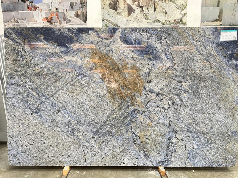 GRANITE BRAZILIAN BLUE POLISHED SLAB 3/4 66 x 50