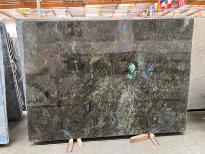 GRANITE APHRODITE / LEMURIAN BLUE EXTRA POLISHED SLAB  3/4  106 x 62