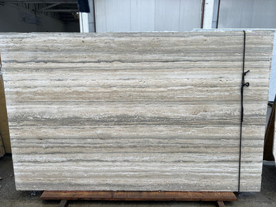 TRAVERTINO SILVER ORIGINAL EXTRA HONED UNFILLED SLAB 3/4 108 x 67