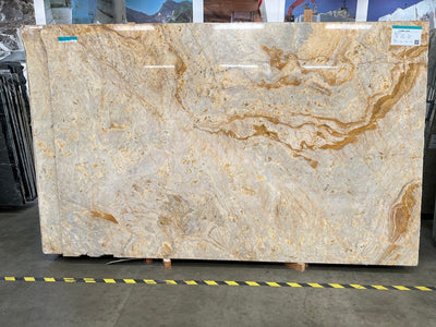 MARBLE OLIMPICO GOLD POLISHED SLAB 3/4 120 x 73