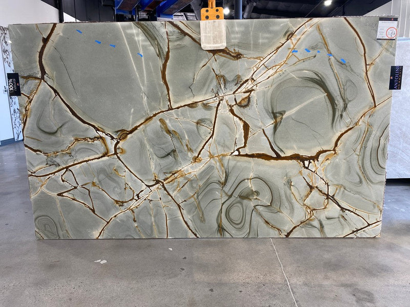 QUARZITE BLUE DEEP / BLUE ROMA POLISHED SLAB 3/4  129 x 77