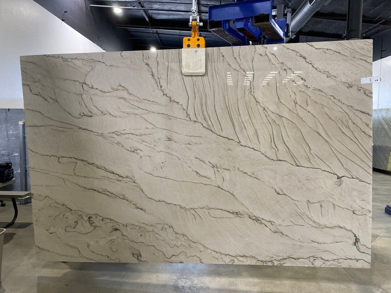 QUARZITE KALAHARI / FENICE / WHITE DUNA POLISHED SLAB 3/4 126 x 79