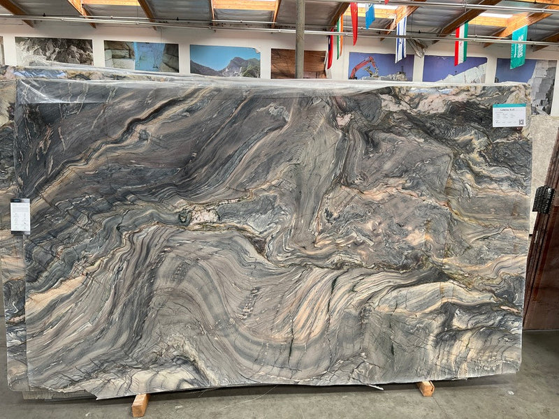 QUARZITE EXPLOSION BLUE POLISHED SLAB 3/4 130 x 77