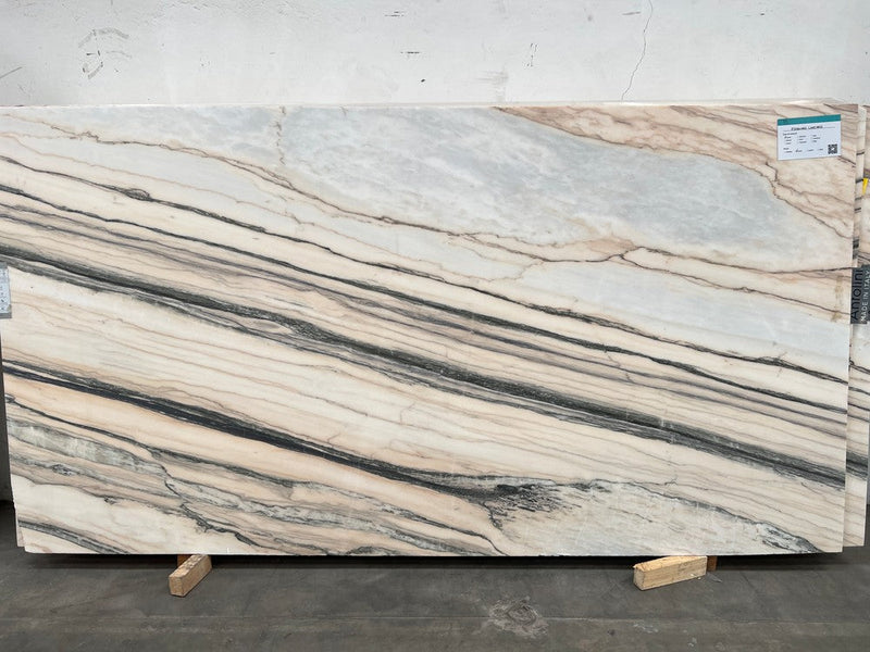 MARBLE ESTREMOZ / ROSA BLACK VEIN LINEARE HONED SLAB 3/4 118 x 63