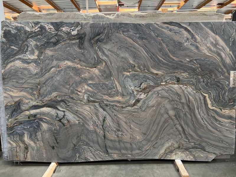 QUARZITE EXPLOSION BLUE POLISHED SLAB 3/4 130 x 77