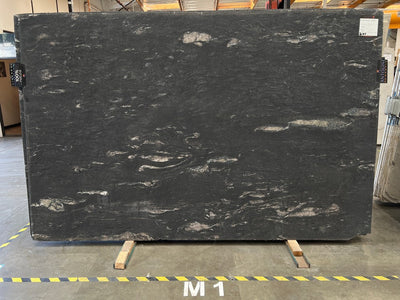 GRANITE BLACK COSMIC LEATHER SLAB 3/4 121 x  78