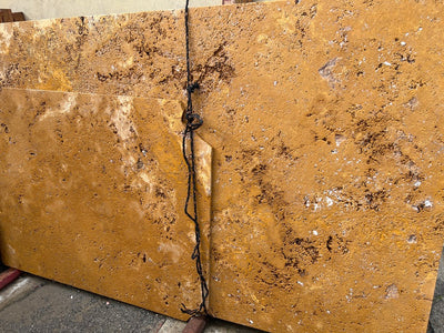 GRANITE GOLDEN SIENNA TUMBLED SLAB 3/4 107 x 52