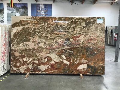 MARBLE DIASPRO DI SICILIA POLISHED SLAB 3/4 128 x 78