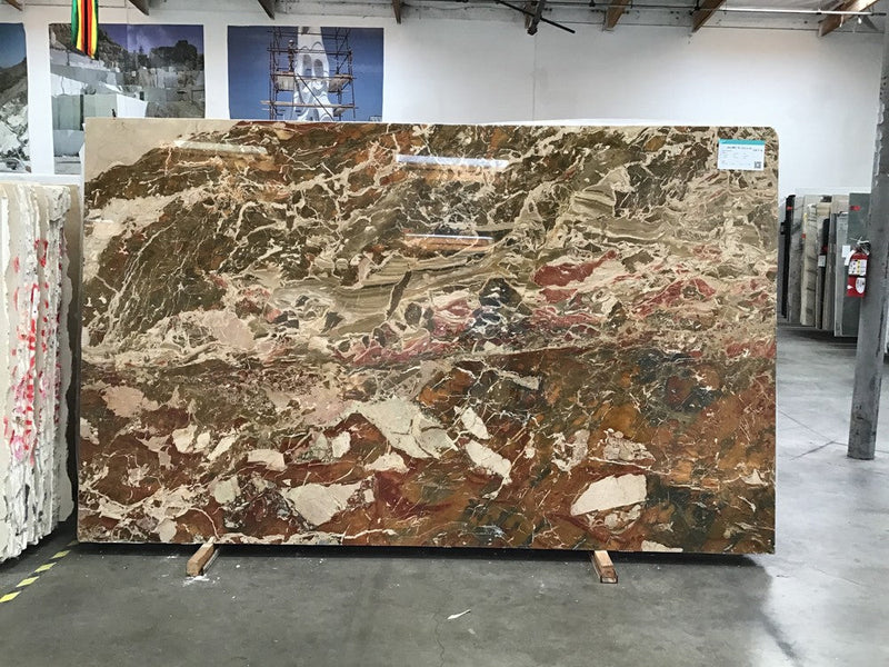 MARBLE DIASPRO DI SICILIA POLISHED SLAB 3/4 128 x 78