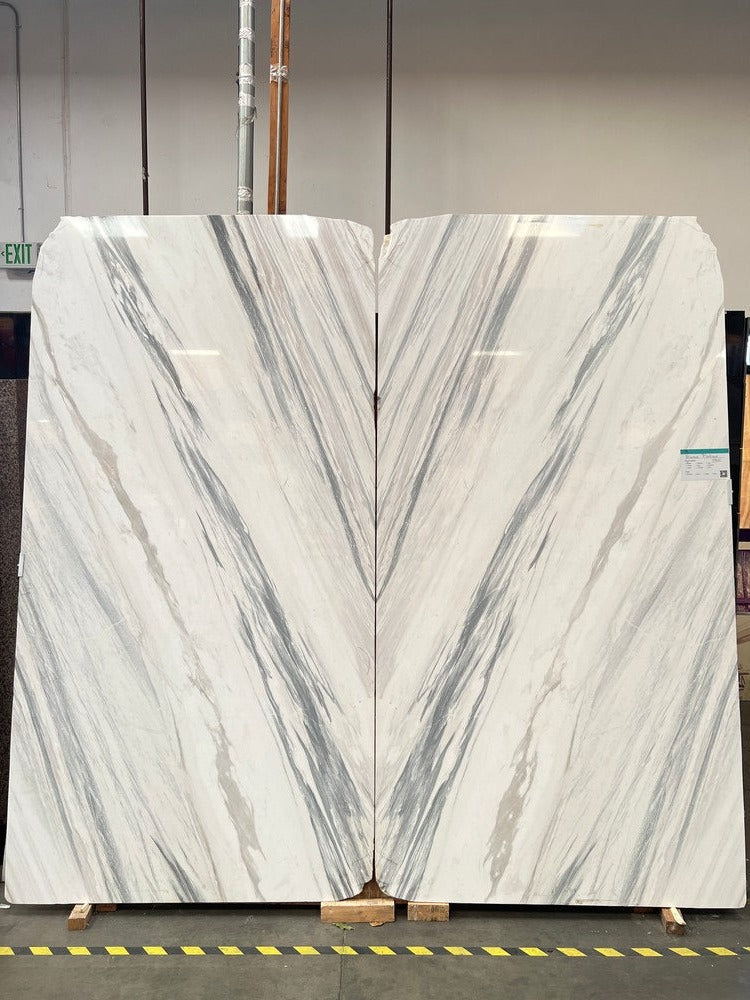 MARBLE BIANCO PLATINO POLISHED SLAB 3/4 119 x 64