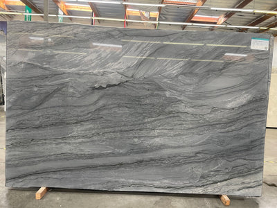 QUARTZITE GRAY CANYON POLISHED SLAB 3/4 125 x 79