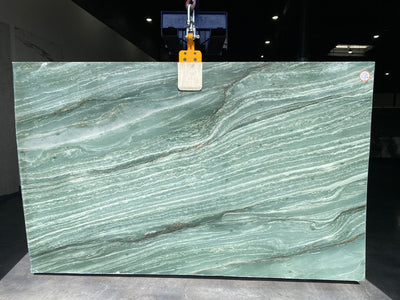 QUARTZITE VIVID GREEN POLISHED SLAB 3/4  123 x 76