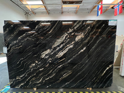 GRANITE TROPICAL STORM GOLD POLISHED SLAB 3/4 119 x 76