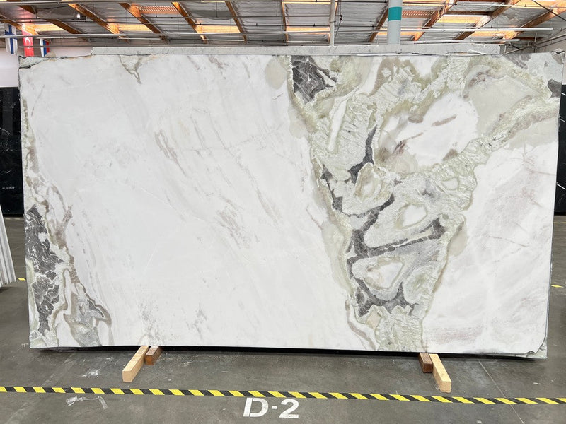 MARBLE DOVER WHITE LEATHER SLAB 3/4 131 x 74