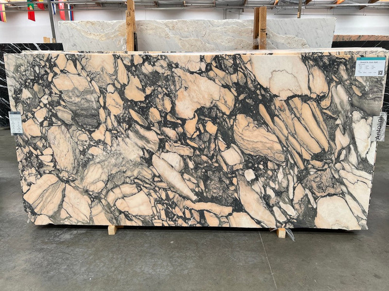 MARBLE CALACATTA VIOLA ROSE HONED SLAB 3/4 116 x 56