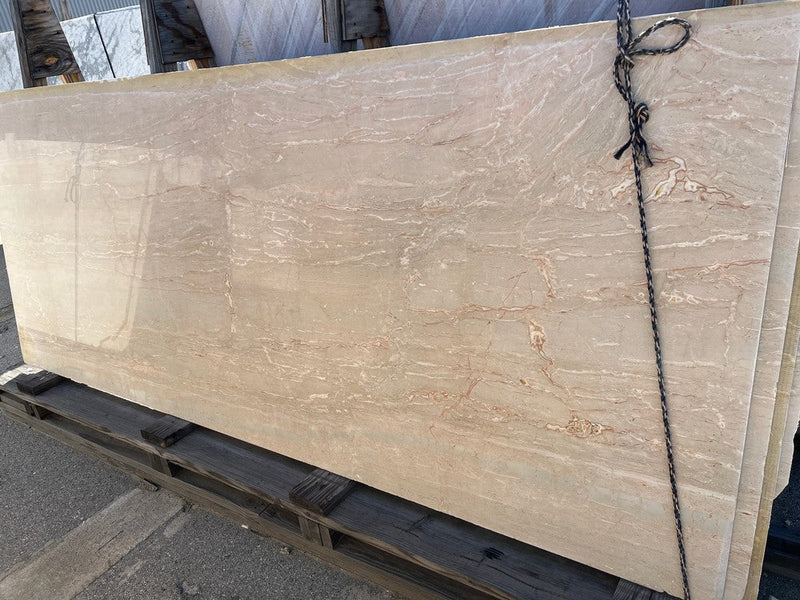 MARBLE AGEAN CREME POLISHED SLAB 3/4 119 x 48