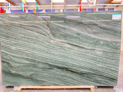 QUARTZITE VIVID GREEN POLISHED SLAB 3/4  123 x 76