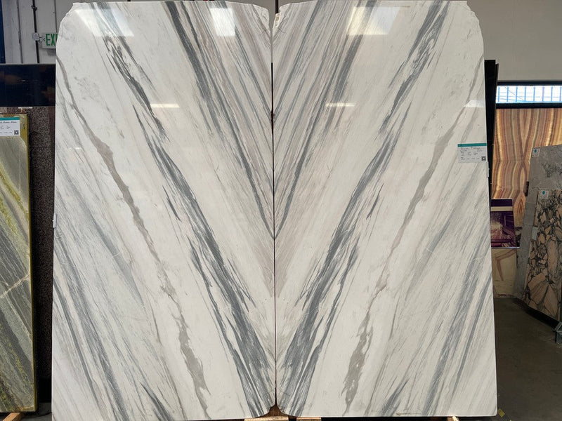 MARBLE BIANCO PLATINO POLISHED SLAB 3/4 119 x 64