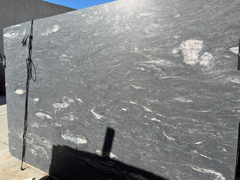 GRANITE BLACK COSMIC LEATHER SLAB 3/4 121 x  78