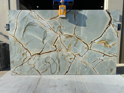 QUARZITE BLUE DEEP / BLUE ROMA POLISHED SLAB 3/4  129 x 77