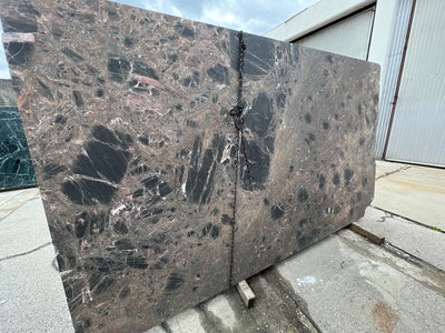 GRANITE MARRON BOIS LEATHER FINIS LEATHER SLAB 3/4 108 x 63