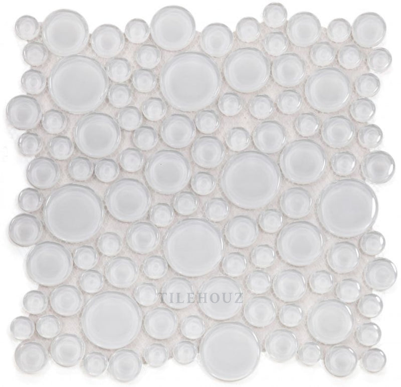 Lady Snow 10.75 X Glass Mosaic Tile