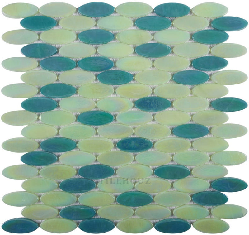 Laguna Green 12 X Glass Mosaic Tile