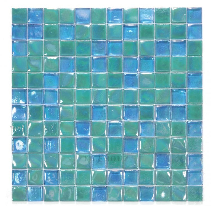 Laguna Lake Square 11.75 X Glass Mosaic Tile