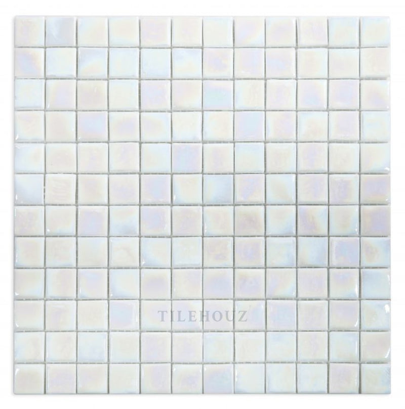 Laguna White Square 11.75 X Glass Mosaic Tile