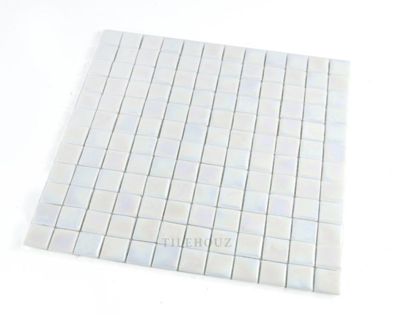 Laguna White Square 11.75 X Glass Mosaic Tile