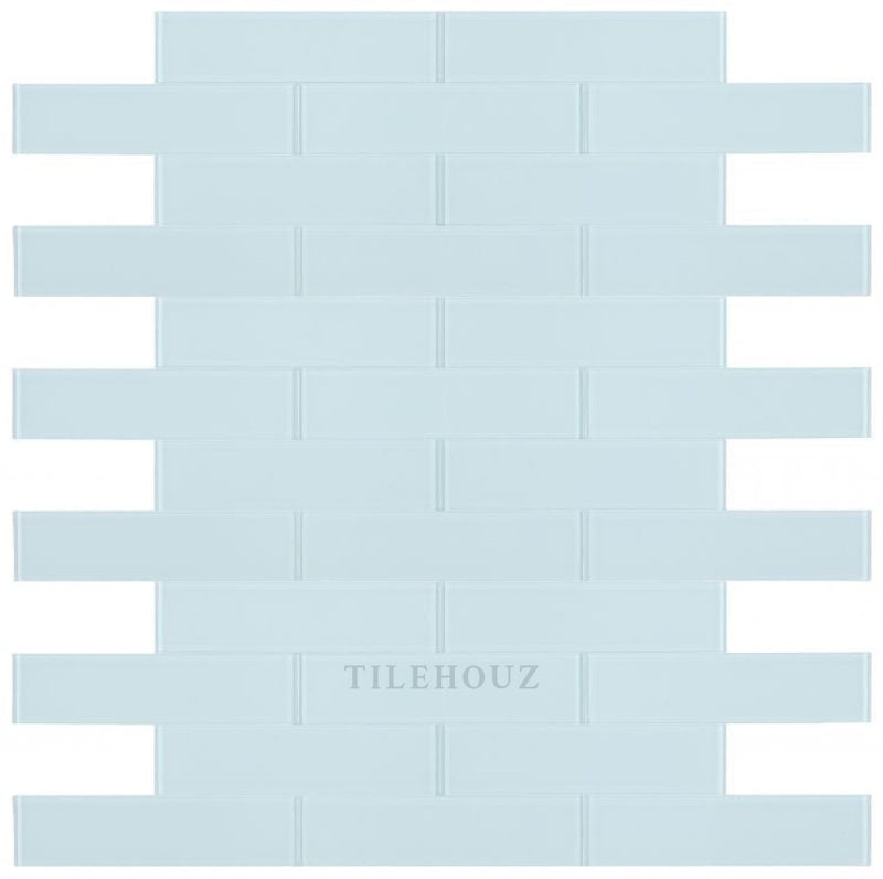 Lucy Turquoise Glossy 4 X 16 Glass Mosaic Tile