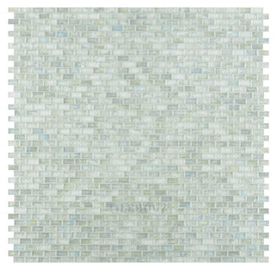 Malibu Clear Brick 12 X Glass Mosaic Tile