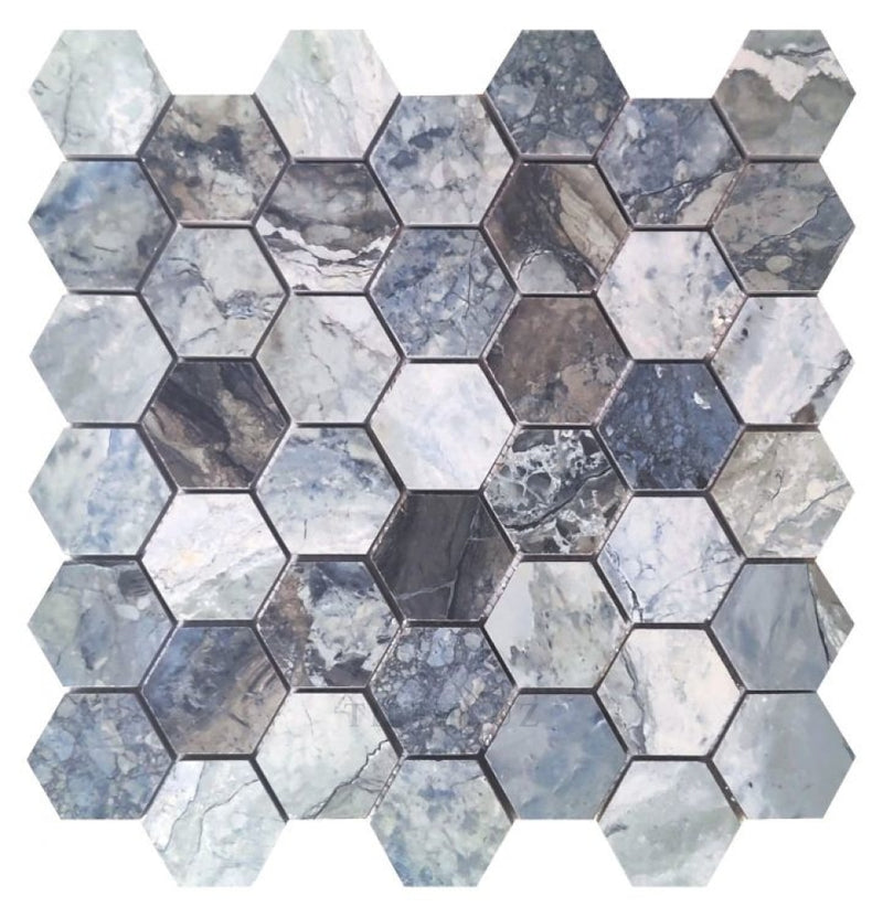 Mystic Ocean Matte Hexagon 12 X Porcelain Tiles