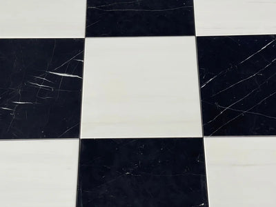 Nero Marquina Marble 18X18 Tile Polished/Honed