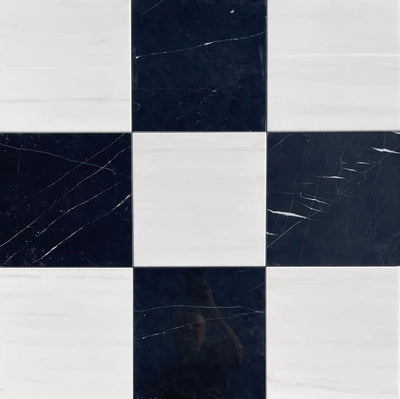 Nero Marquina Marble 18X18 Tile Polished/Honed