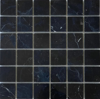 Nero Marquina Marble 2X2 Square Mosaic Polished/Honed