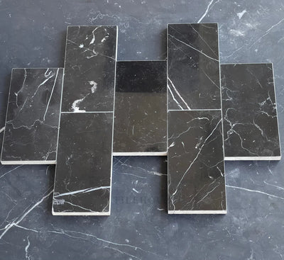 Nero Marquina Marble 3X6 Subway Tile Polished/Honed/Tumbled