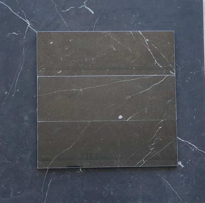 Nero Marquina Marble 4X12 Tile Polished/Honed