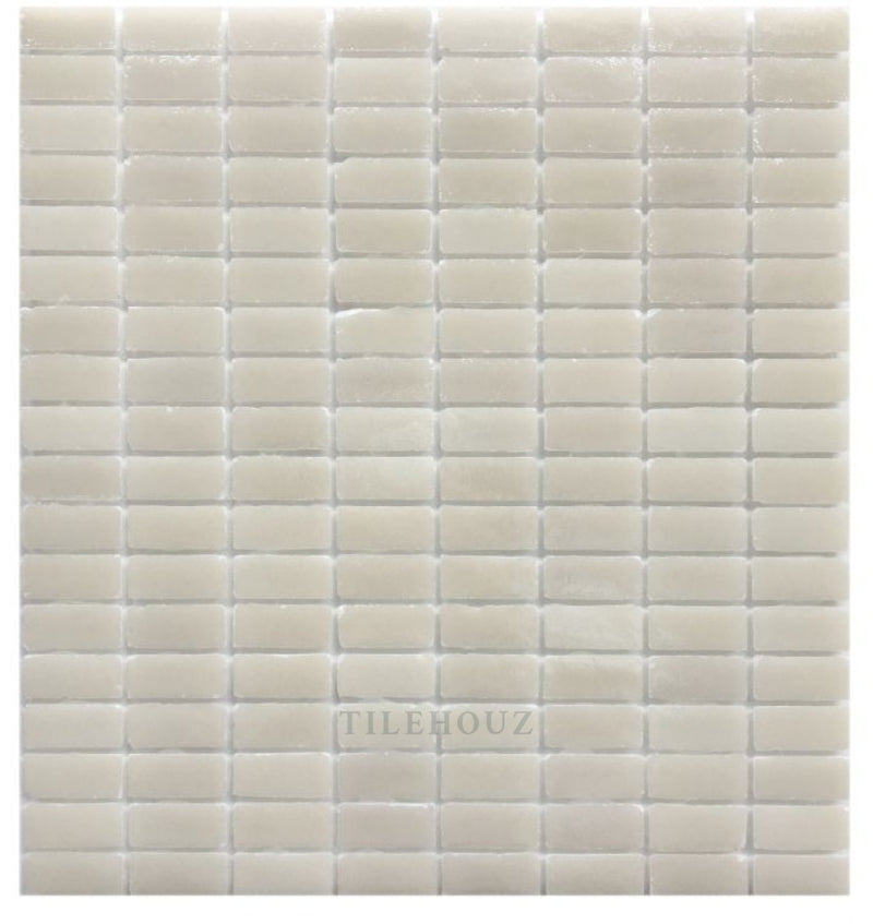 Neutra 01.Bianco Rectangle 11.25 X 12.25 Glass Mosaic Tile