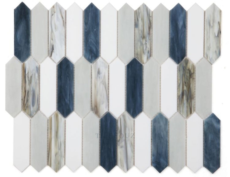 Newport Arrow Beach 10.25 X 12.5 Glass Mosaic Tile