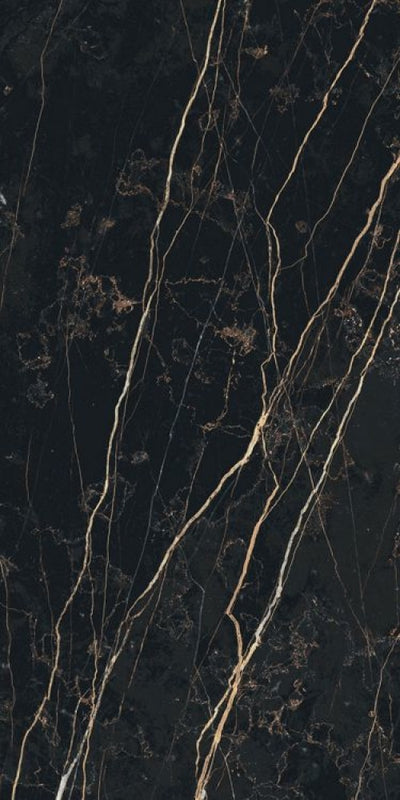 Prexious Thunder Night Glossy 12 X 24 Porcelain Tiles