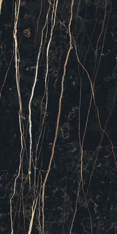 Prexious Thunder Night Glossy 12 X 24 Porcelain Tiles