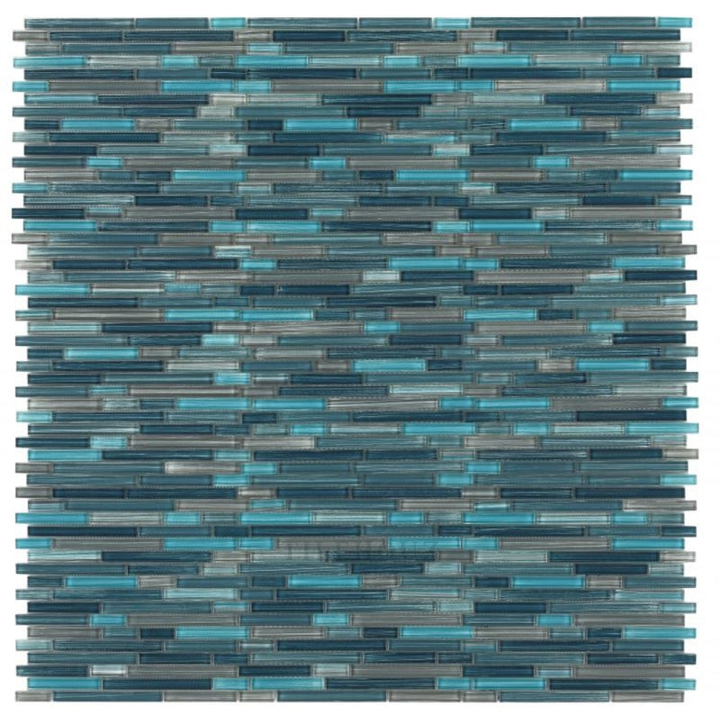 Rain Heavy 11.75 X 12 Glass Mosaic Tile