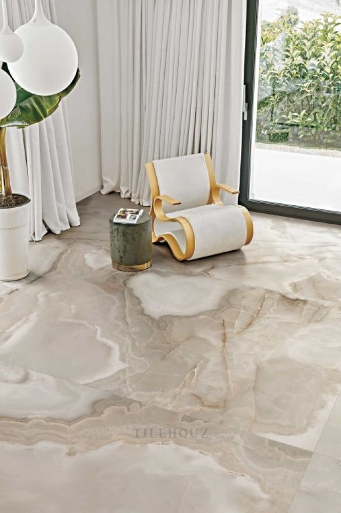 Reves Noisette Glossy 24 X 48 Porcelain Tiles