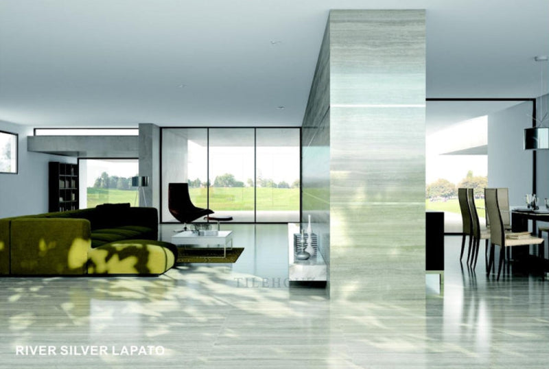 River Silver Lappato 12 X 24 Porcelain Tiles